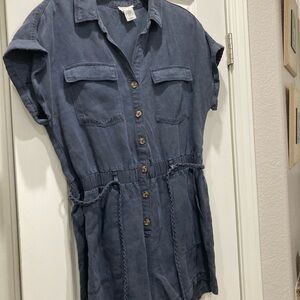 Nicole Miller Navy Blue one piece shorts!